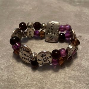 Chunky stretch spirit/guardian angle bracelet